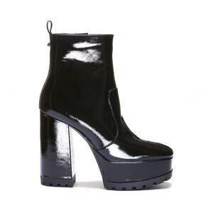 Michael Kors Enya Platform Faux Leather Bootie Boots Sz 8M